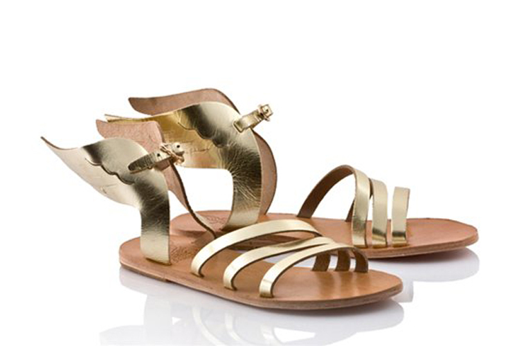 damesschoenen oude Griekse sandalen Ikaria vleugel sandalen gouden ...