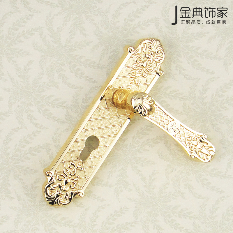 Indoor lock European golden locks Continental door lock Modern locks Interior door locks Handle locks Special offer(China (Mainland))