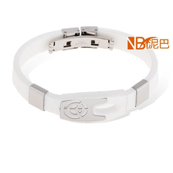 Target Patterned Irregular Shape with White Strip Casual Silicone Bracelets Wholesale FREE SHIPPING(China (Mainland))