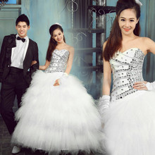2013 wedding luxury diamond fish tail wedding dress bandage tube top