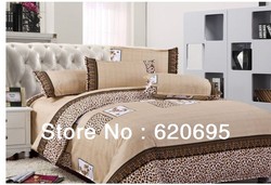 Free Shipping 2013 High Quality Promotion Sale 4pcs Cotton Bed set/Bedding sets Duvet Cover Flat Sheets Pillowcase/24Style(China (Mainland))