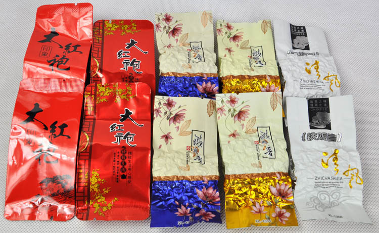 5 Kinds Flavours Oolong Tea Different Wulong including Dahongpao Tieguanyin Milk Tea Peach Oolong Tea Mo5