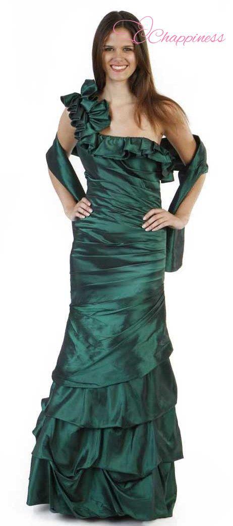 ... Cheap-Plus-Size-Olive-Green-Dress-Semi-Formal-One-Shoulder-Ruffl-semi