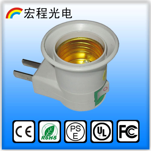Conversion lamp base switch e27 plug edison screw lamp base led lighting lamp energy saving lamp base(China (Mainland))