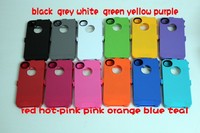 120 pcs/lot ,with retail package and clip ,for iphone 4 4s  silicone+ pc   case ,many color available