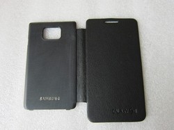 For Samsung Galaxy S2 i9100 back cover flip leather case battery housing case,1pcs/lot,free shipping(China (Mainland))