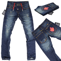 Kingtime Freeshipping 2013 Hot sell! New Men's Jeans With High Quality Brand  Maple Leaf
