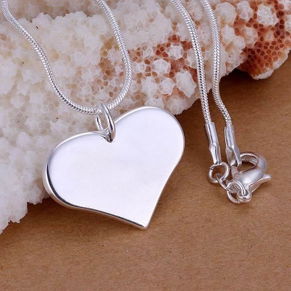 P143 fashion jewelry chains necklace 925 silver pendant Every heart card vuzz