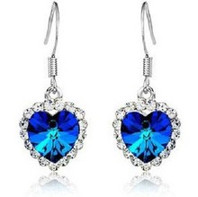 Min.order is $15 (mix order) Free Shipping & Classic Love “Titanic” Colorful Heart – Heart of Ocean Earrings Wholesale XY-E180