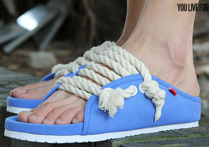 Sandals Flip Flops Cotton Hemp Rope Summer Sandals Slippers Summer Men ...