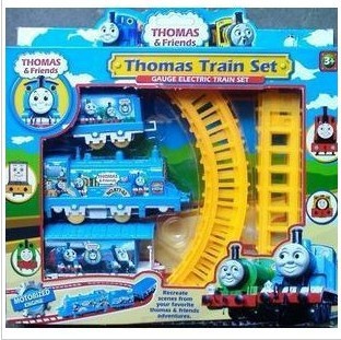 Best sale 2pc/lot Electric DIY small rail Thomas train track car puzzle cheap electric toy train for kids child free shipping(China (Mainland))