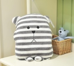 Free Shipping Kawaii Stripes Plush Cotton Stuffed Hand Muff Hand Warmer Dual Pillow Cushion Retail(China (Mainland))