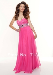 New Off the Shoulder Chiffon Beading Porm Dreeses Party Gown Evening Dress 0023(China (Mainland))