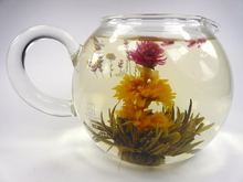 2015 Pretty 4 kinds Handmade Green Artistic Tea Ball Flowers Blooming Flowering Flower Tea FREE Shipping