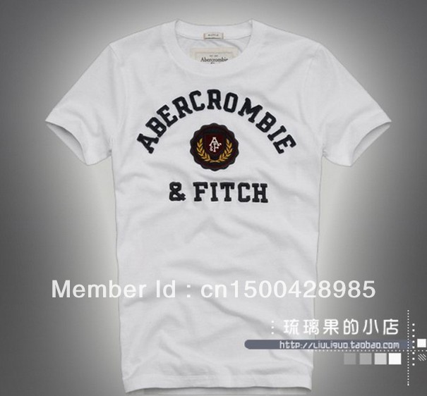 white badge white short Sleeve 100% cotton T-Shirt man S M L XL good quality shirt(China (Mainland))