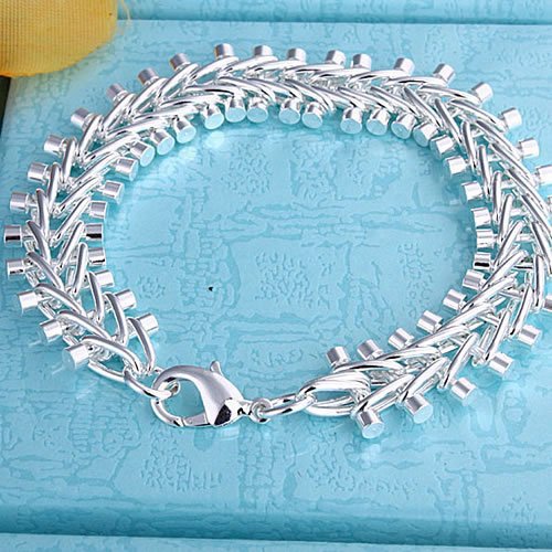 Fashion Jewelry 925 Silver Fish Bone Bracelet H050(China (Mainland))