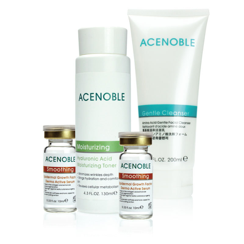 2013 new products Acenoble 'll wrinkle senium 4 set finelines firming facial cleanser essence water liquid essence(China (Mainland))