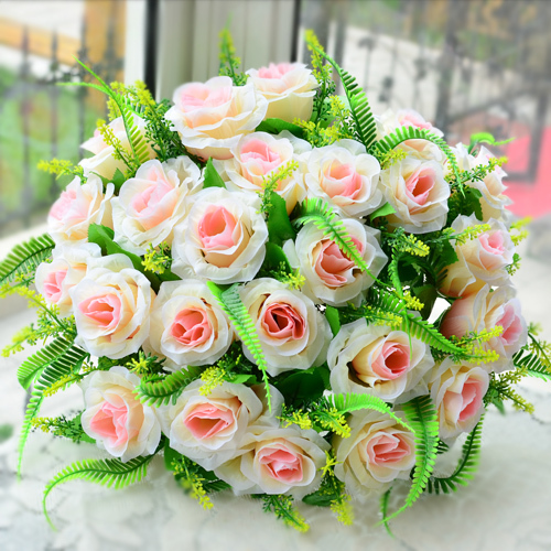 الشحن مجانا جميلة كبيرة ستيلا العروس القابضة الزهور باقة الزفاف الزخرفة زهرة الزهور الاصطناعية