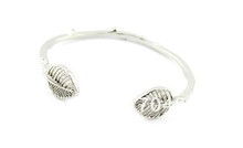 EB29 H-quality Women honey mate Concise fashion leaves alloy bracelet ~ silver ~