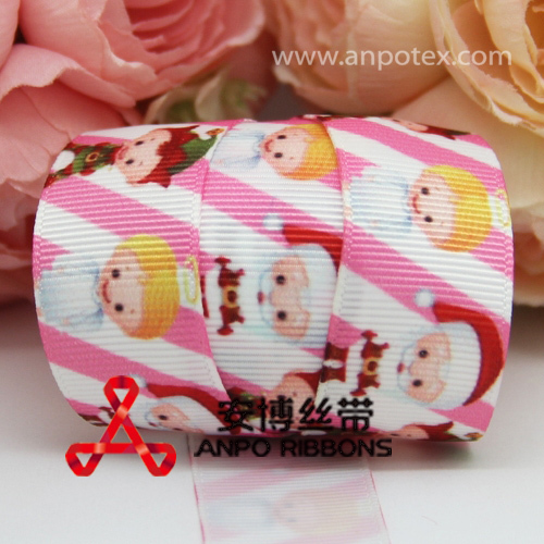 7/8'' Free shipping Santa Claus and angel grosgrain ribbon hairbow diy party decoration wholesale OEM 22mm hcm02209(China (Mainland))