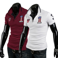 2013 New Arrival Men  a word Splicing Polo Shirt Men Tshirt Fashion Free Shipping