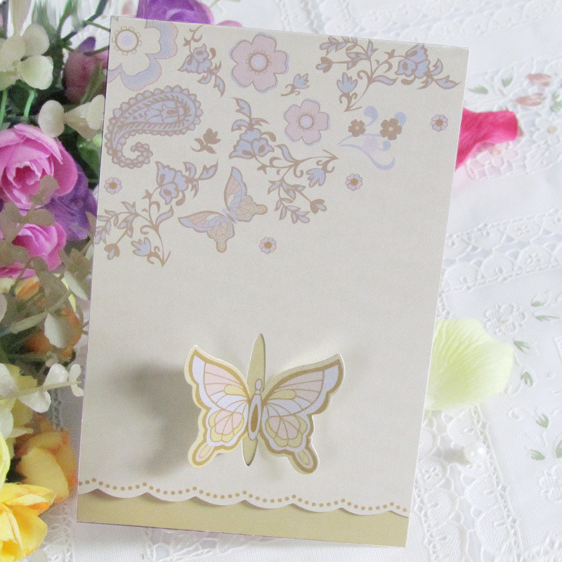 Butterfly wedding invitation cards