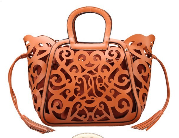 PROMOTION Genuine Leather Bags Women Handbag Flat Shape Shoulder