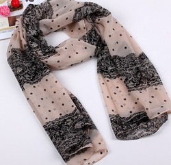 Min order is 10usd S022 Fashion Silk Lace scarf Chiffon Free shipping ---cRYSTAL sHOP(China (Mainland))