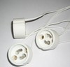 Freeshipping 20pcs/lot GU10 lamp holder socket base adapter Wire Connector Ceramic Socket for LED Halogen Light(China (Mainland))