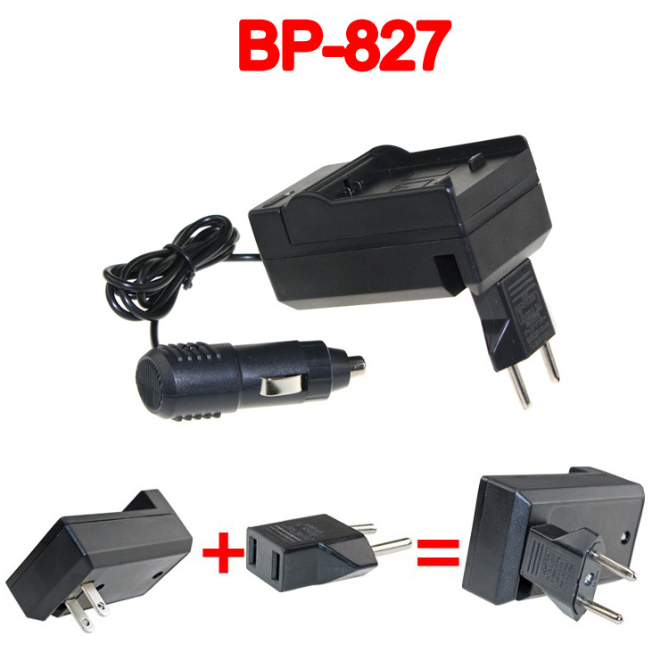 BP-808 BP-809 BP-819 BP-827 Battery Charger+Car charger+Plug adapter For Canon FS21 FS22 FS300 FS31 New(China (Mainland))