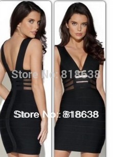 Black Bodycon Dress on Ruffle Bandage Bodycon Dress Inspired Kim Kardashian Hl Bandage Dress