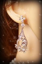 Sparkling zircon female earrings marriage