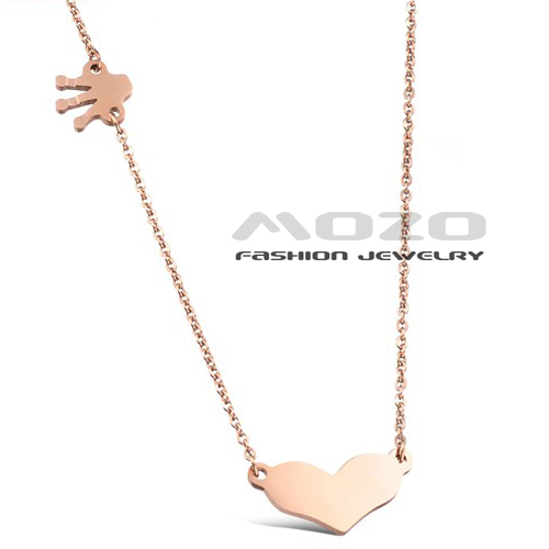 Wholesale 2015 New Fashion Jewelry Love Chain Women s Gold Plated Stainless Steel Heart Pendant Necklace