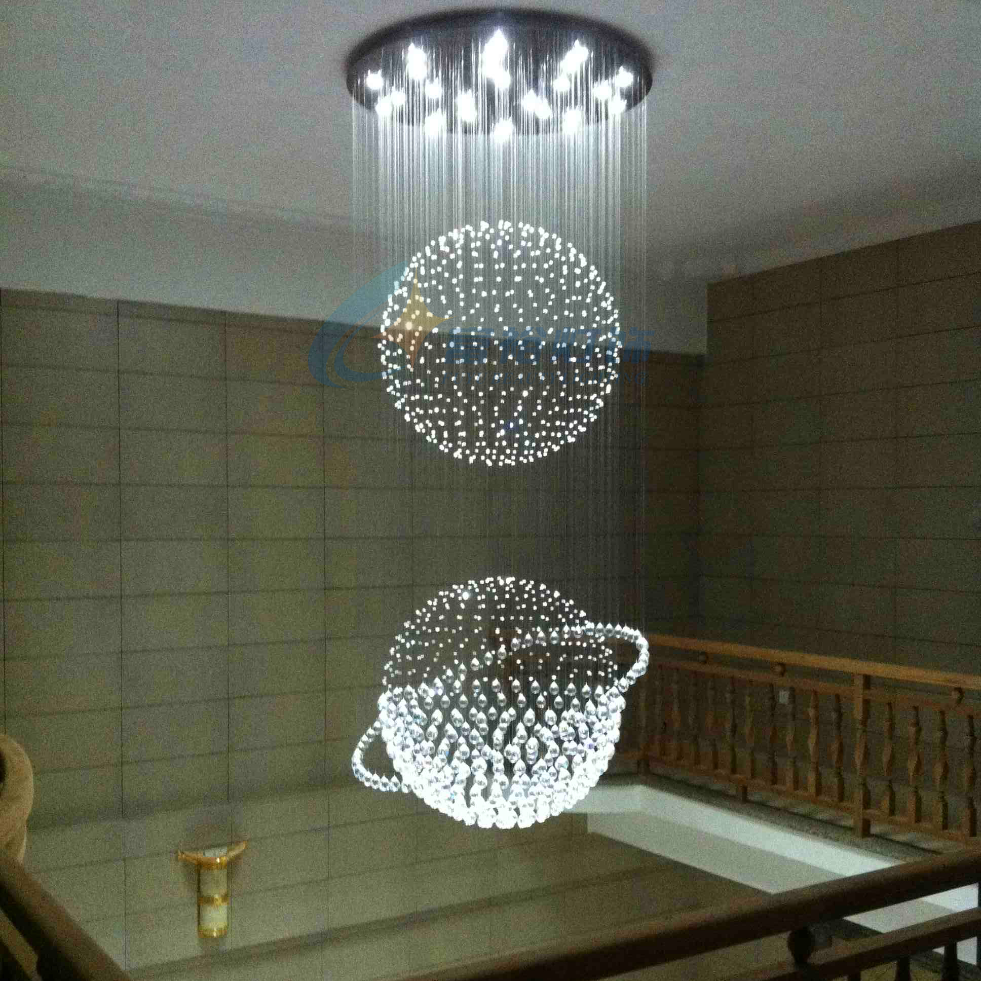 Led hanglampen woonkamer: hanglamp modern design glas staal.