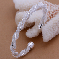 wholesale Free shipping+Sterling 925 Silver Bangles  open bracelet L-TB020+Gift Box