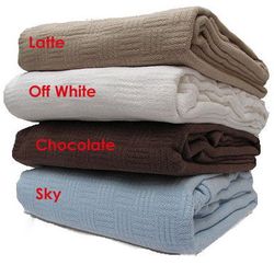 Quality BAMBOO COTTON Blanket PALE BLUE(sky) New - SINGLE(China (Mainland))