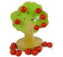 Free shipping Baby Toys Montessori Wooden Toys Magnetic Math Toys Kids Educational Toy Apple Tree Gift