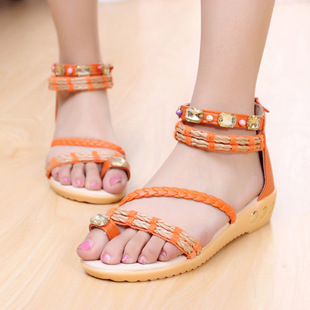 New Arrivals 2013 women's open toe wedges shoes OL transparent plastic