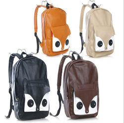 Women's Girls Exclusive Backpack Fox Handbag Shoulder Bag Schoolbag backpack owl Satchel(China (Mainland))