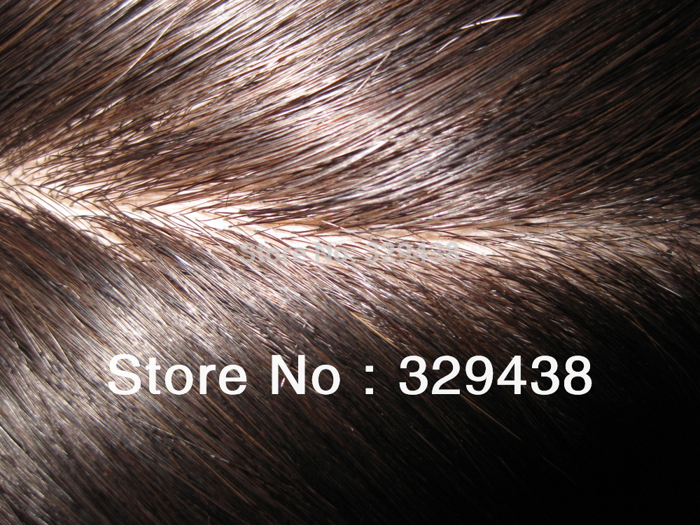 New style 100% Human hair Silicon with lace men toupees Color 1B# and natural(China (Mainland))
