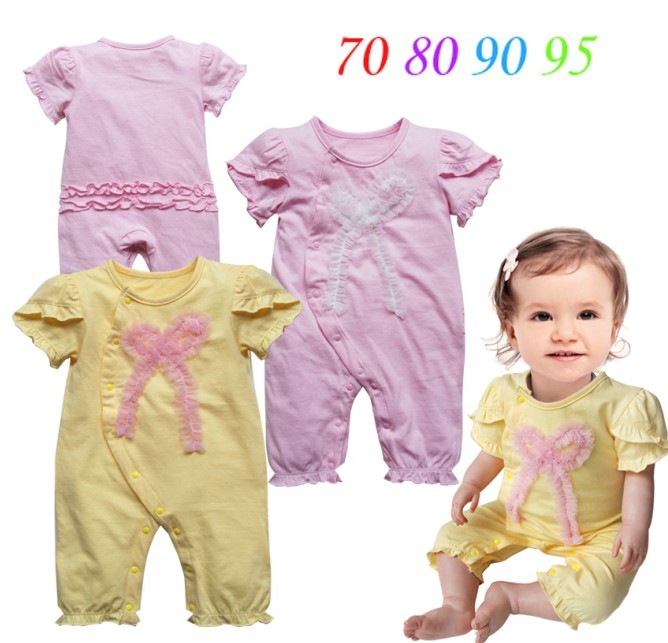 wholesale / Children's clothing laciness summer short-sleeve romper bodysuit - Heidi store(China (Mainland))