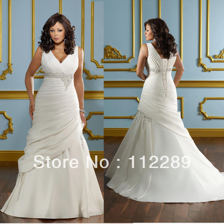 Super plus size white dresses