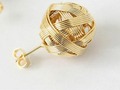 Min.order $10 (mix order) Cutout gold spiral bird nest fashion stud earring eo473