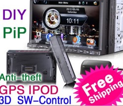 7inch 2 Din HD Car DVD/USB/SD Player GPS TV IPOD Bluetooth All in One/ Anti-theft PiP/3D/DIY/SWC/Ebook/Games/RDS KS957(China (Mainland))