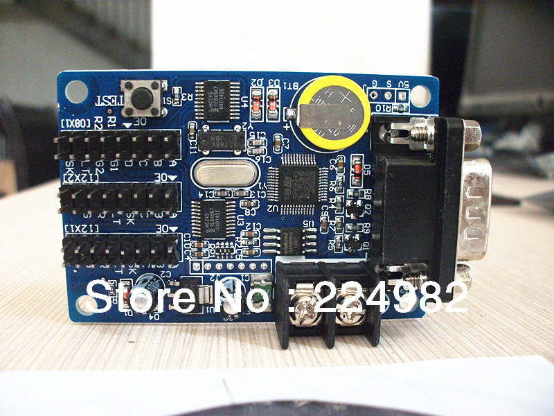 Free Shipping ZH-A0 RS232 Serial Port LED Panel Controller with Hub12 & Hub08,4MB Memory,Support Temperature,Free Software(China (Mainland))