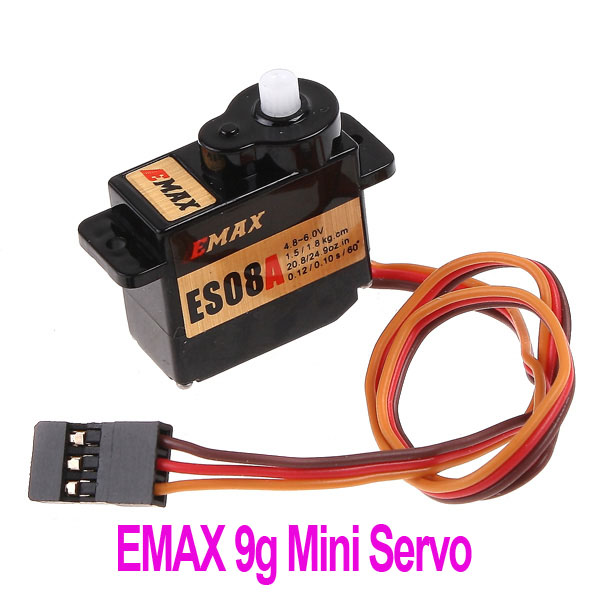 Emax High Sensitive Mini Sub Micro Servo ES08A 8g ES08 for RC Heli Airplane 5sets/lot,free shipping dropshipping Wholesale(China (Mainland))