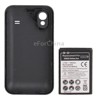 Very Design Cover Back Door and 3500mAh Replacement Mobile Phone Battery for Samsung S5830 Galaxy Ace