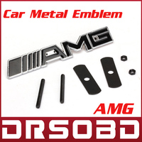 50pcs/lot AMG 3D Car Metal Emblem / Badge / Logo Alloy Car Logo Front Grill Badge for car decoration car tuning Free Shipping