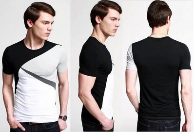 Men's Short Sleeve T-Shirts Round Collar Cotton Casual Style M to XXXL M-103 NEW(China (Mainland))