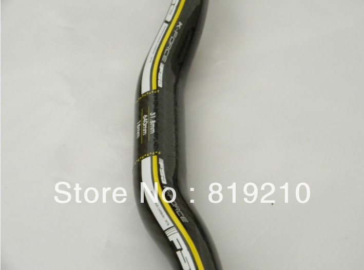 2013 NEW Yellow FSA-Kforce full carbon fibre MTB bike riser handlebar 31.8mm*600/620/640/660 mm 5pc/lot(China (Mainland))